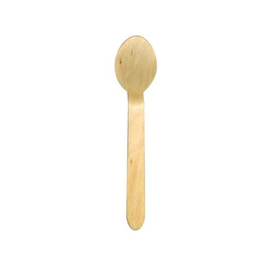 SustainaBuild® Disposable Wooden Teaspoons - Pack of 100